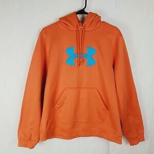 Under Armour hoodie orange and blue size Large Comfycore Athletic Dopamine